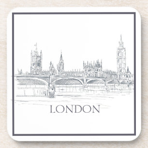 Posavasos Skyline Skyline Sketch de Londres