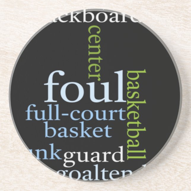 Posavasos Slam Dunk of Words: Juego de básquetbol de campeon (Frente)