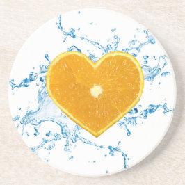Posavasos Slice of Heart-Shaped Orange