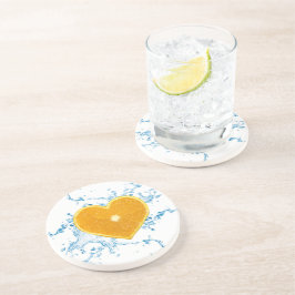 Posavasos Slice of Heart-Shaped Orange