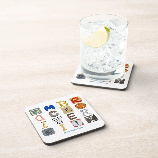 Posavasos SlipperyJoe abrazó cartas de recorte de diversidad (Lado Derecho)