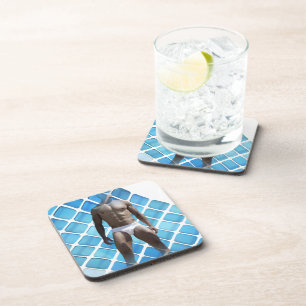 Posavasos SlipperyJoe musculoso hombre abdominales six-pack