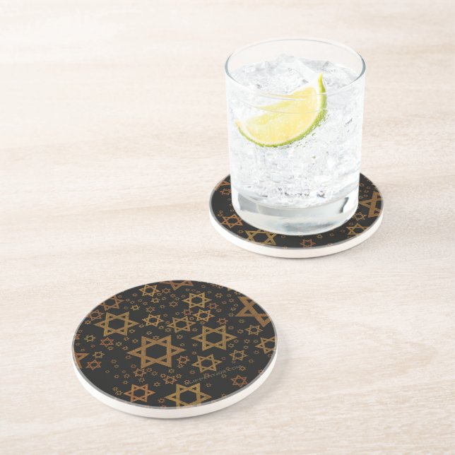 Posavasos SlipperyJoe's Estrella David temática de Hanukkah  (Lado)