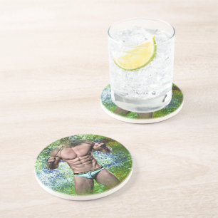 Posavasos SlipperyJoe's hombre adulto muy musculoso sin cami
