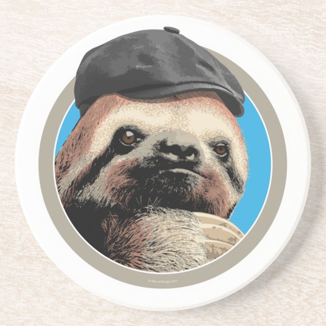 Posavasos Sloth (en Baker Boy gorra) (Frente)