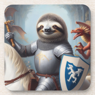 Posavasos Sloth Knight contra los dragones