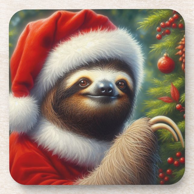 Posavasos Sloth Santa Claus (Frente)