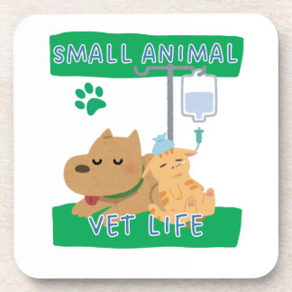 Posavasos Small Animal Vet Life – Vet Dog and Cat Design