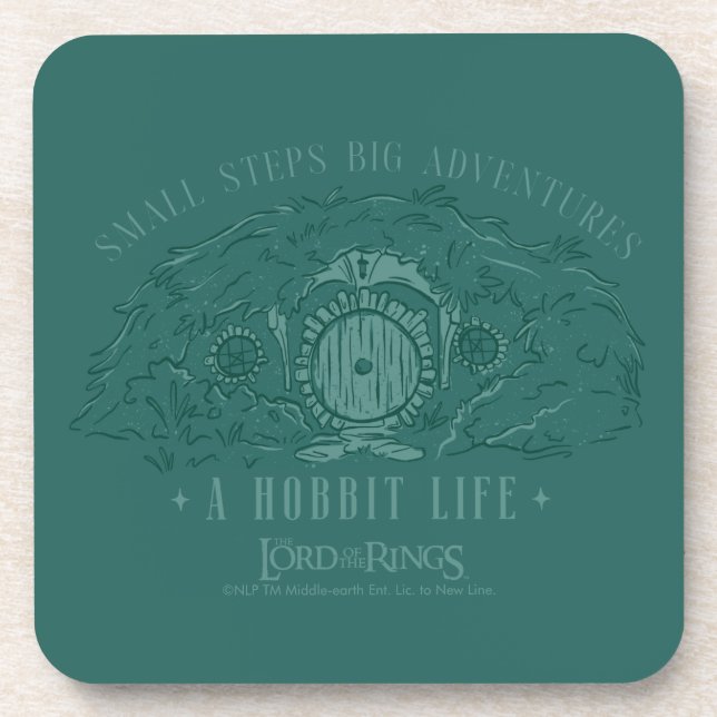 Posavasos Small Steps, Big Adventures - A Hobbit Life (Frente)