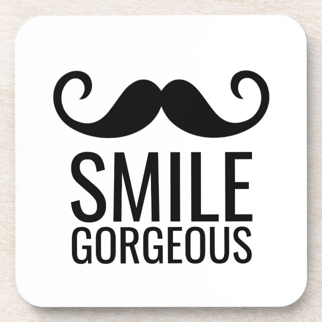 Posavasos SMILE & Mustache CUALQUIER COLOR Base Ataques Plás (Frente)