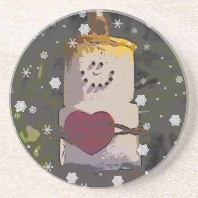 Posavasos S'mores Guy in Snow (Frente)