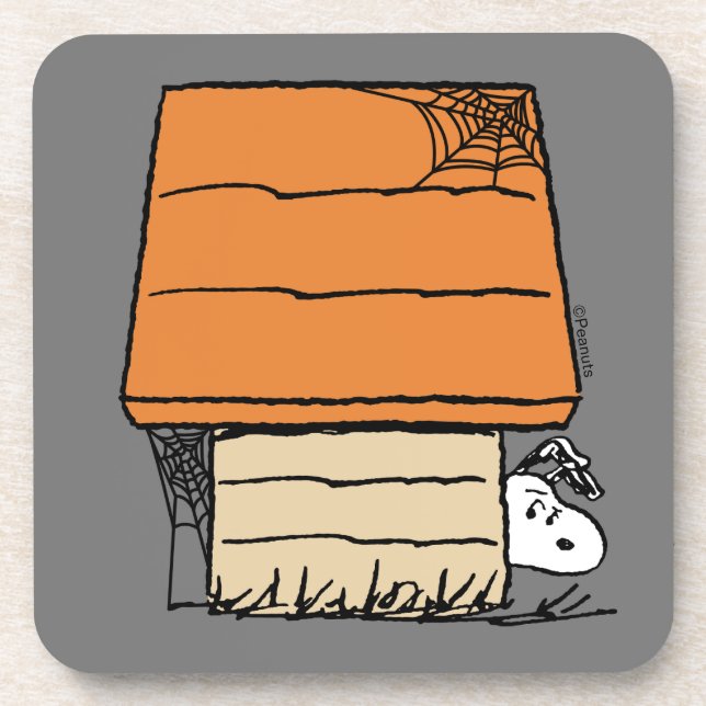 Posavasos Snoopy Halloween Spider Web Doghouse (Frente)