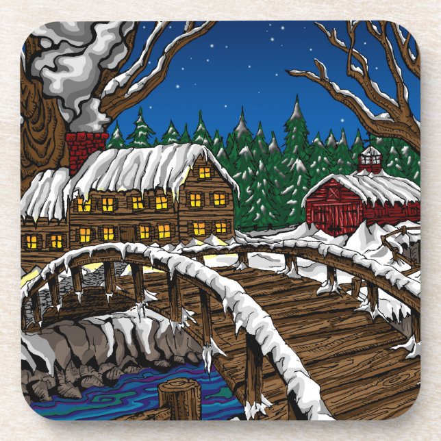 Posavasos Snowley Bridge Coaster Set de 6 (Frente)