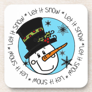 Posavasos Snowman deja que la nieve