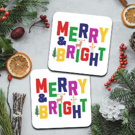 Posavasos Snowman, reno de pino blanco y brillante