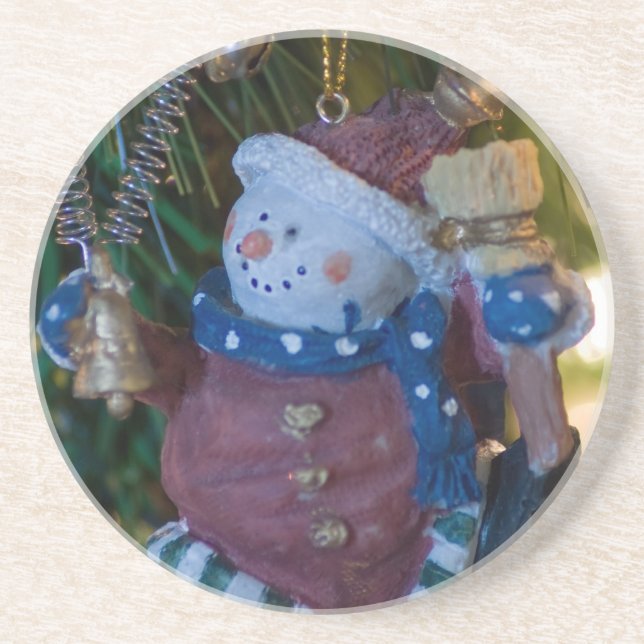 Posavasos Snowman Santa Ornament (Frente)