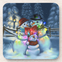 Posavasos Snowman y su familia