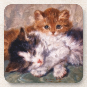 Posavasos Snuggle de dos gatitos de Henriëtte Ronner-Knip
