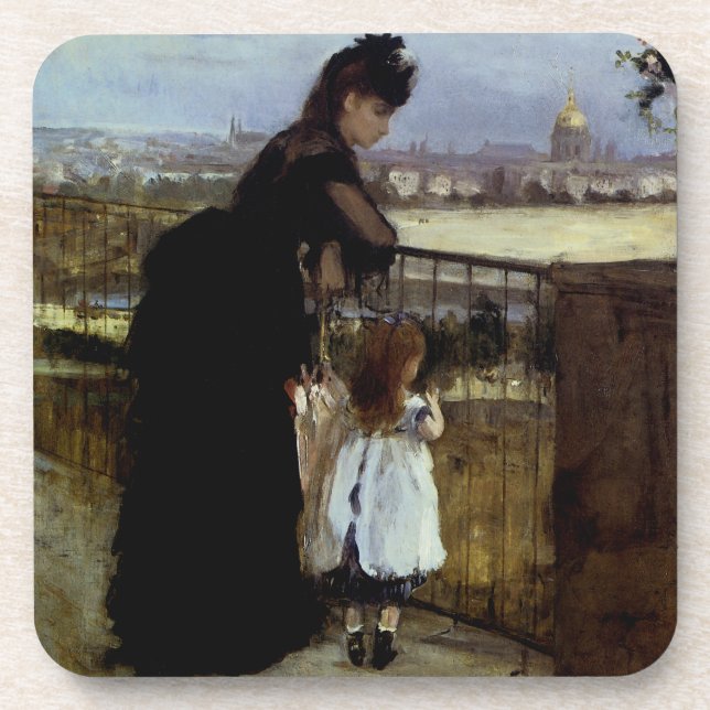 Posavasos Sobre el balcón de Berthe Morisot (Frente)
