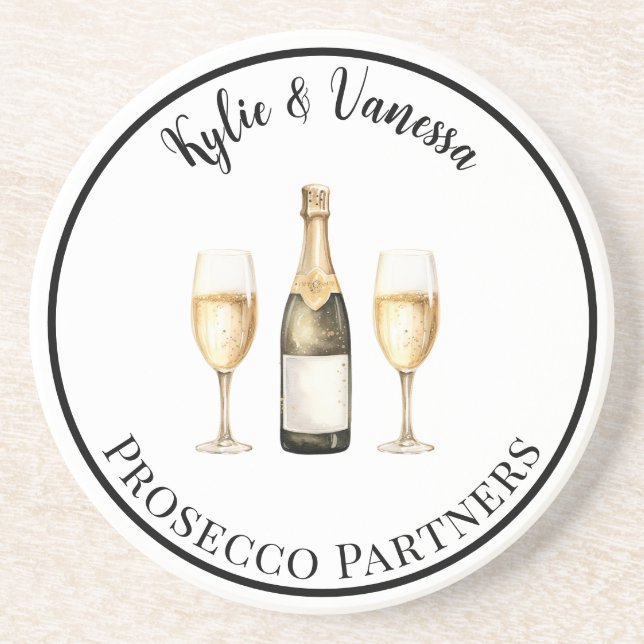 Posavasos Socios del Prosecco beben (Frente)