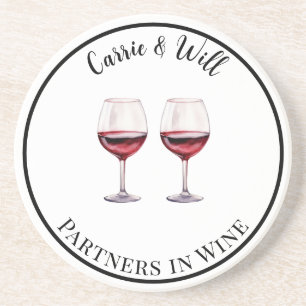 Posavasos Socios del vino tinto en la bebida de vino