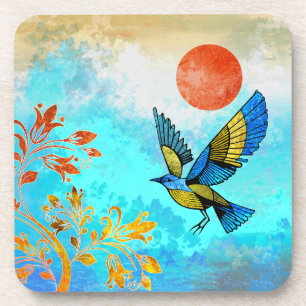 Posavasos Sol de árbol de aves