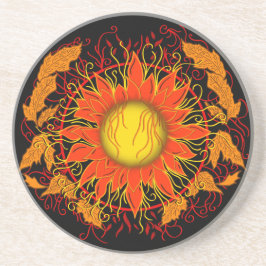 Posavasos Sol enredado, Sunshine Abstract Art