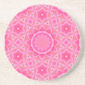 Posavasos Sol rosa y estrellas papel de mosaico de niñas beb