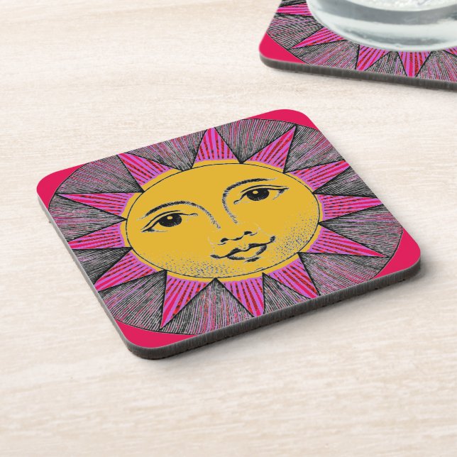 Posavasos Sol sonriente (Lado Izquierdo)