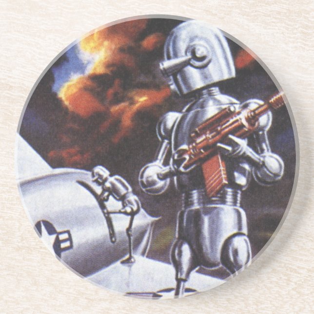 Posavasos Soldados de robots militares de ciencia ficción vi (Frente)