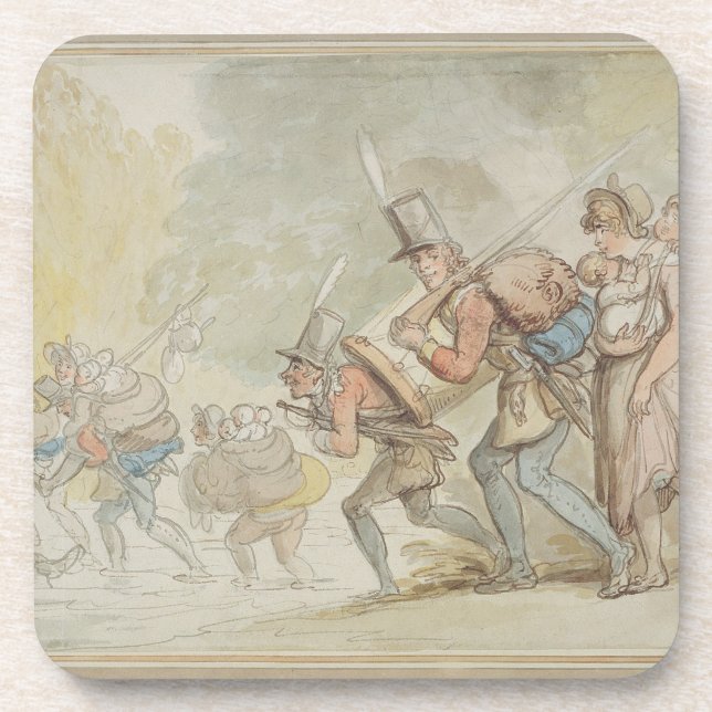Posavasos Soldados el de marzo de 1805 (pluma y tinta y (Frente)