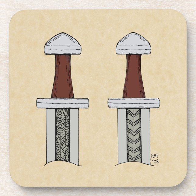 Posavasos Soldadura de patrón de espadas de visión (Frente)