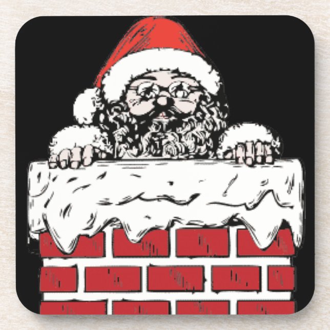 Posavasos Sólido conjunto de Santa Coaster de 6 (Frente)