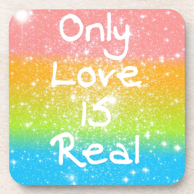 Posavasos Sólo el amor es real (Frente)