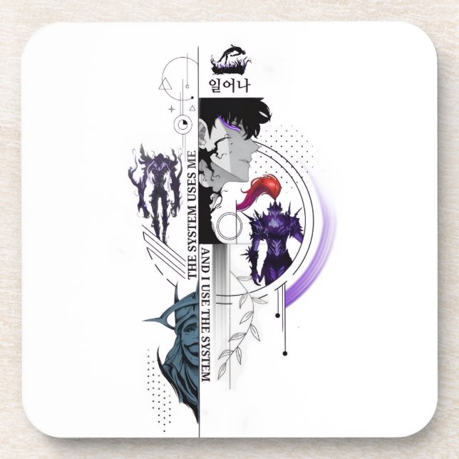 Posavasos Solo Leveling Anime Coasters - 6 Pack Sung Jin-Woo (Frente)