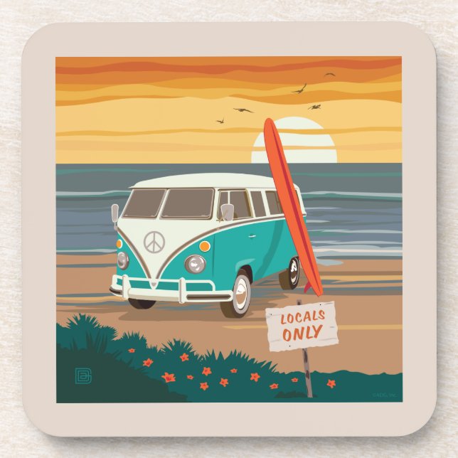 Posavasos Sólo locales | VW Surf Van (Frente)