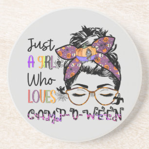 Posavasos Sólo un Chica que ama el campamento-o-ween   Hallo