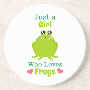 Posavasos Solo un Chica que ama las ranas