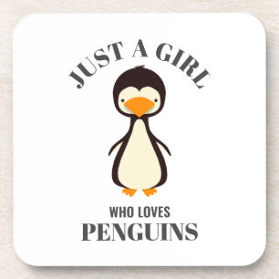 Posavasos Sólo un chica que ama los pingüinos