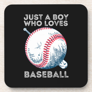 Posavasos Solo un chico que ama la pelota de béisbol de los