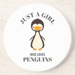 Posavasos Sólo una chica que ama a los Pingüinos