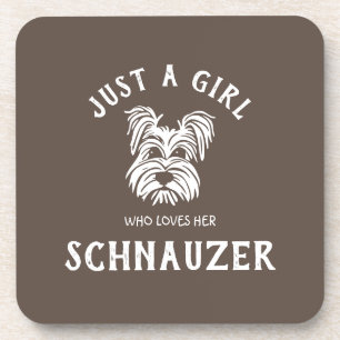 Posavasos Sólo una chica que ama a su Schnauzer