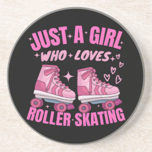 Posavasos Sólo Una Chica Que Ama El Patinaje Sobre Ruedas