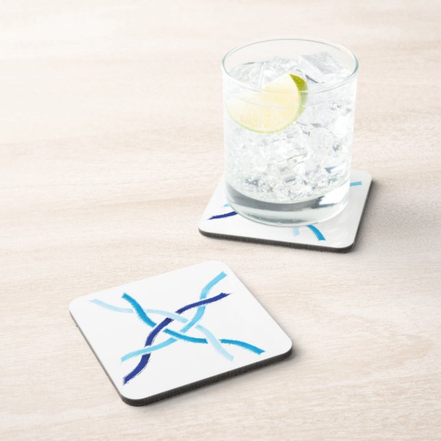 Posavasos Sombras de montaña rusa de nudo celta de medio tej (Lado Derecho)