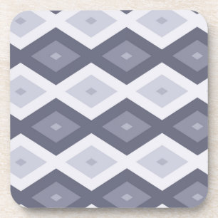 Posavasos Sombras de patrón de diamante gris azul