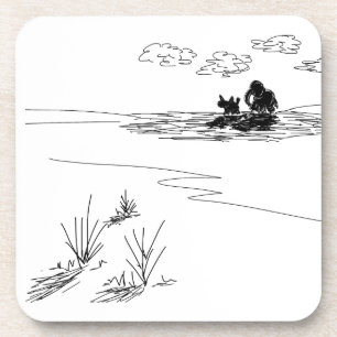 Posavasos sombras del bastidor del burro y del elefante