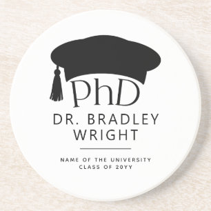 Posavasos Sombrero doctoral de doctorado personalizado Gradu