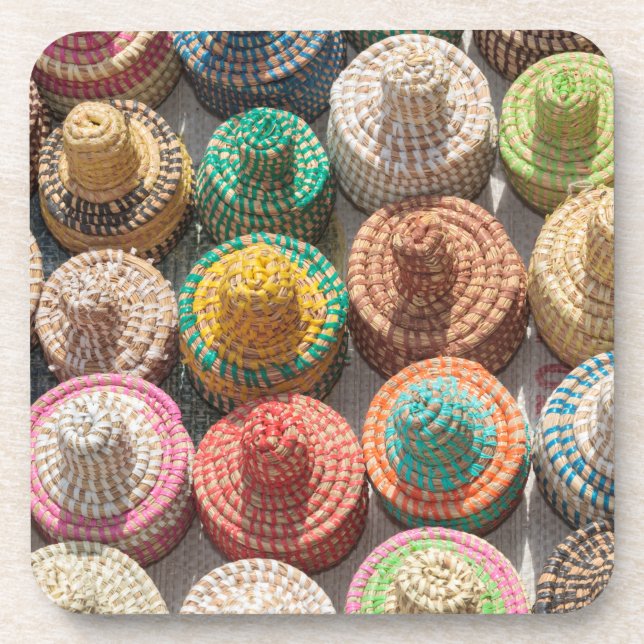 Posavasos Sombreros Téjidos Coloridos (Frente)