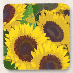 Posavasos Sombrillas de verano amarillas