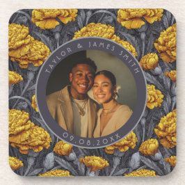 Posavasos Soñada Carnación Personalizada Flor de Boda de Tem